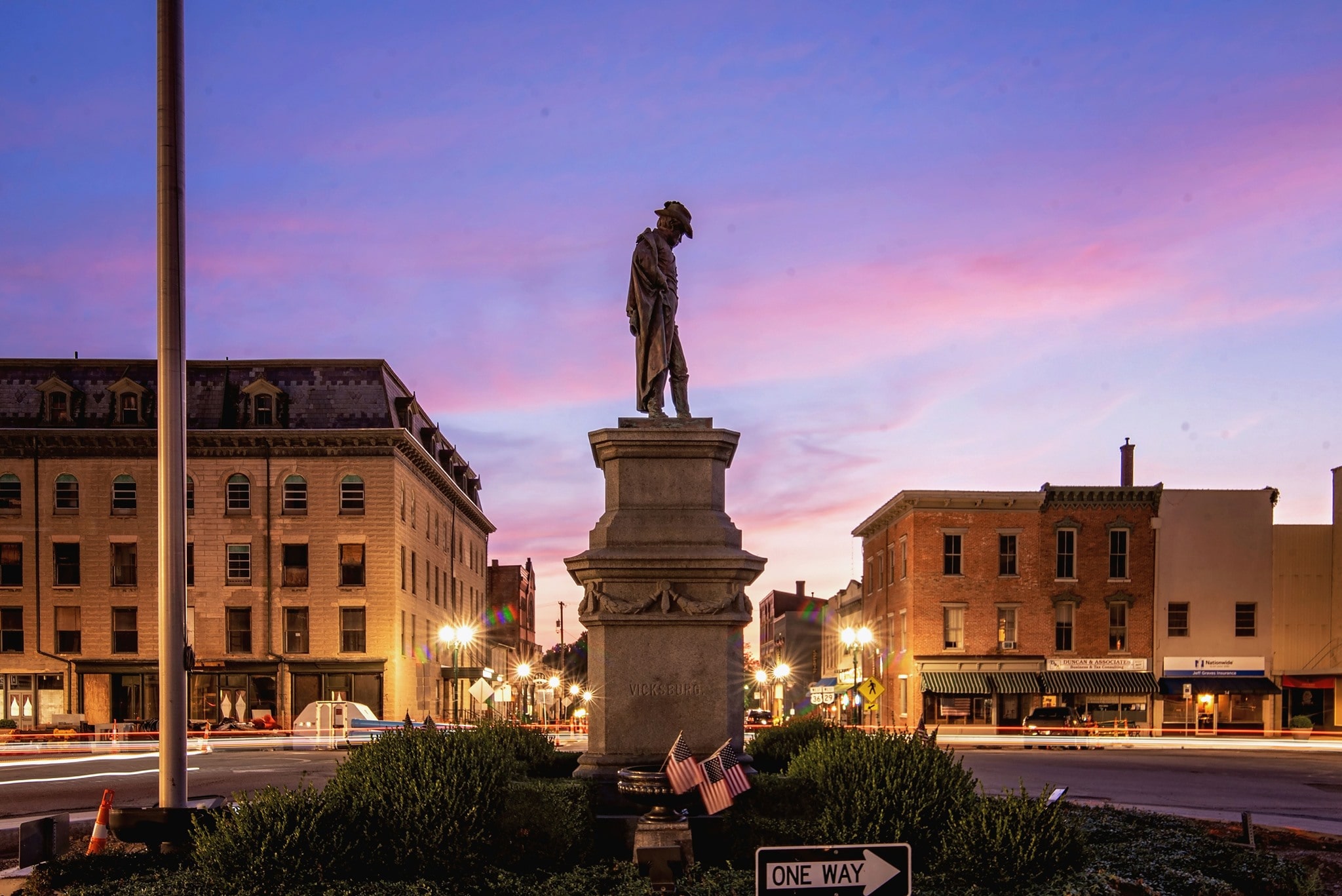 Downtown Urbana IL supported by commercial security systems including CCTV, alarms, and access control